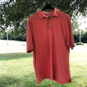 Men’s Tommy Bahama Orange Knit Polo Shirt